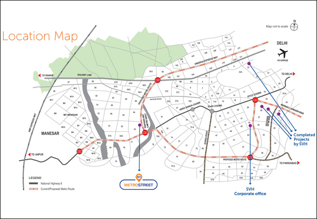 SVH 83 Metro Street Sector 83 Gurgaon- Location Map