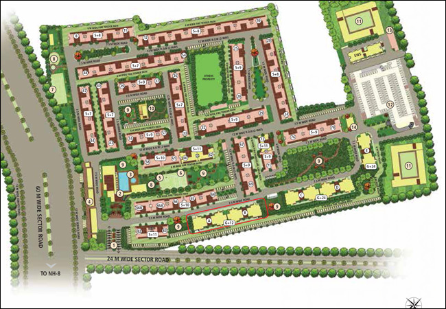 Emaar Palm Premier at Palm Hills Sector 77 Gurgaon- Site Plan